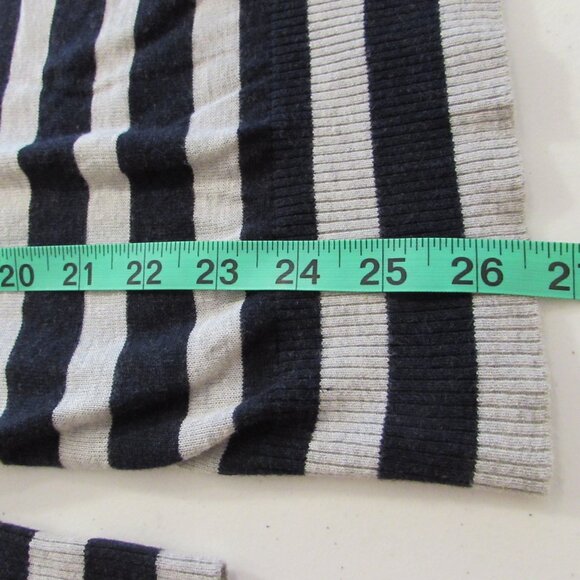 Banana Republic Super Soft "Cashmere-Like Cotton" Blue/Gray Stripe Turtleneck - Picture 16 of 16